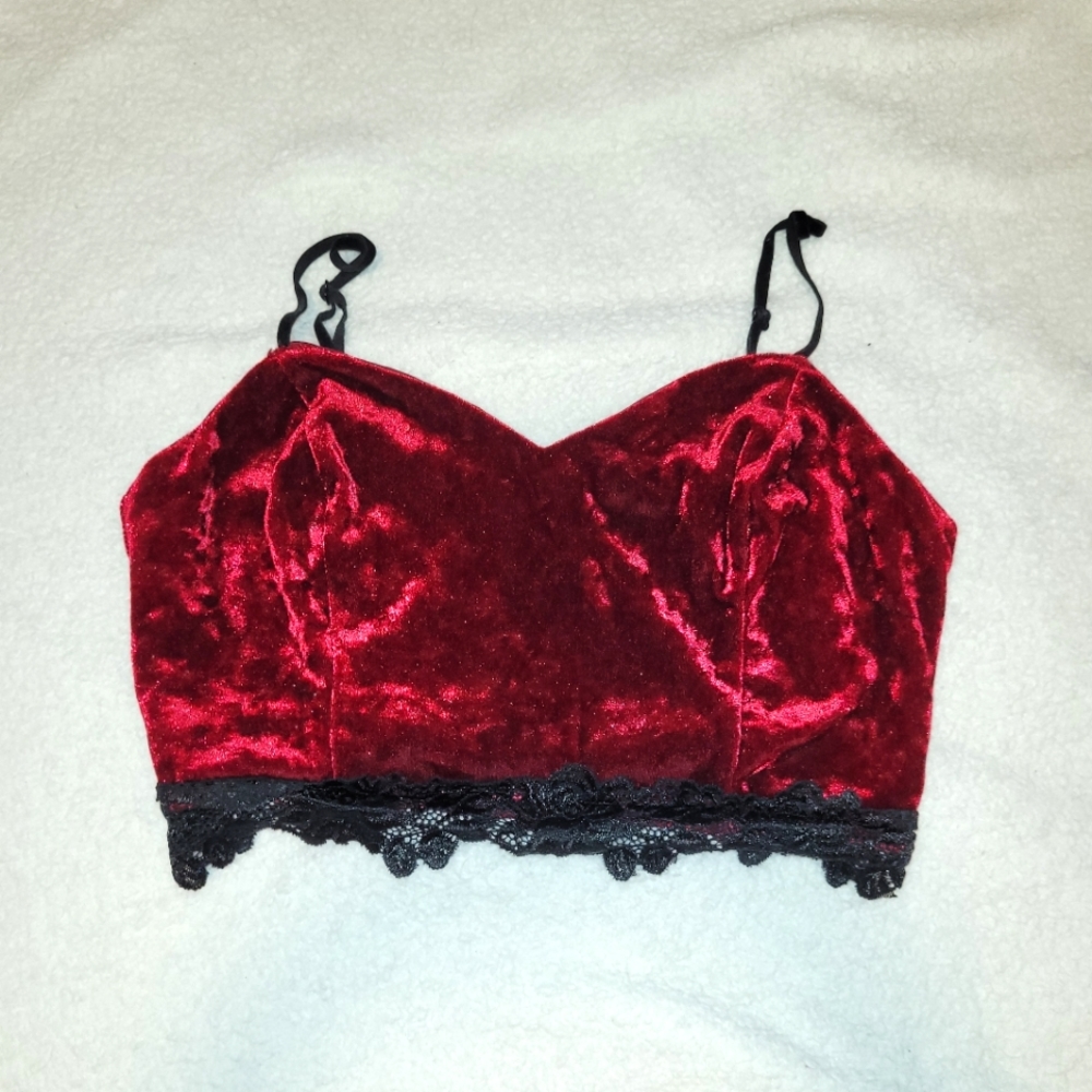 Red velvet crop top lush
